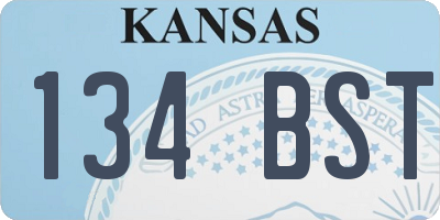 KS license plate 134BST