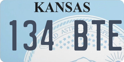 KS license plate 134BTE