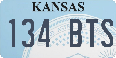 KS license plate 134BTS