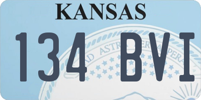 KS license plate 134BVI