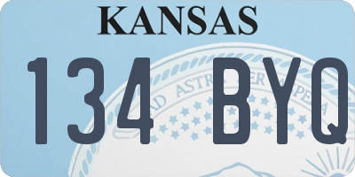 KS license plate 134BYQ