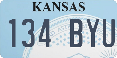 KS license plate 134BYU