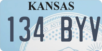 KS license plate 134BYV