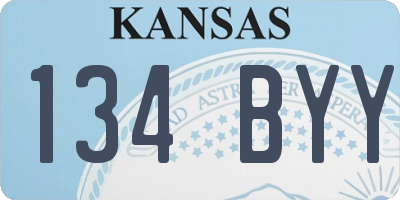 KS license plate 134BYY