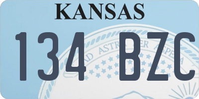 KS license plate 134BZC