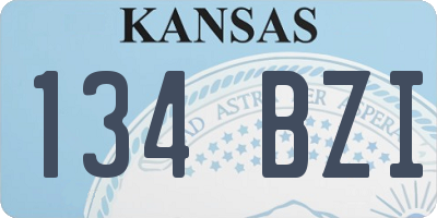 KS license plate 134BZI