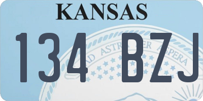 KS license plate 134BZJ