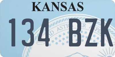 KS license plate 134BZK