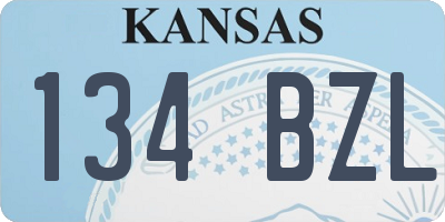 KS license plate 134BZL