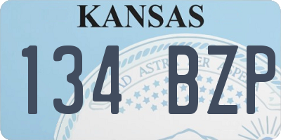 KS license plate 134BZP