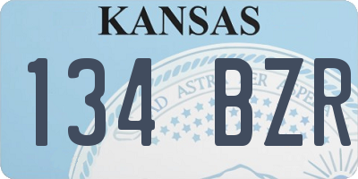 KS license plate 134BZR
