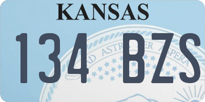KS license plate 134BZS