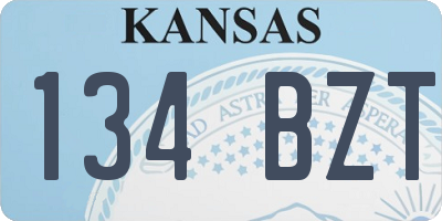 KS license plate 134BZT