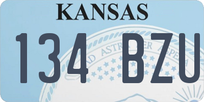 KS license plate 134BZU