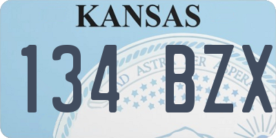 KS license plate 134BZX