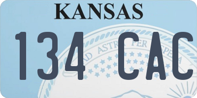 KS license plate 134CAC