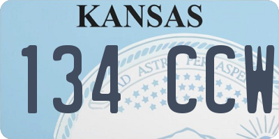 KS license plate 134CCW