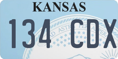 KS license plate 134CDX