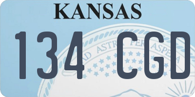 KS license plate 134CGD