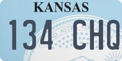KS license plate 134CHQ