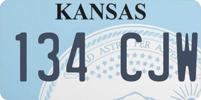 KS license plate 134CJW