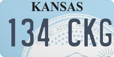 KS license plate 134CKG
