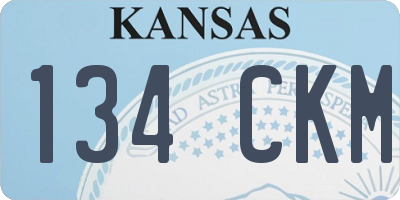 KS license plate 134CKM