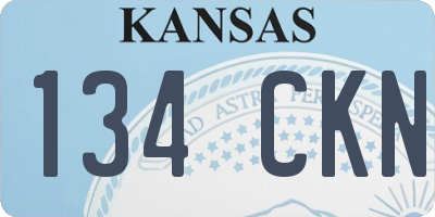 KS license plate 134CKN