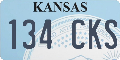 KS license plate 134CKS