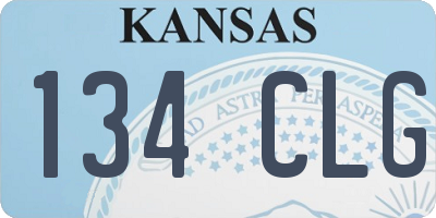 KS license plate 134CLG