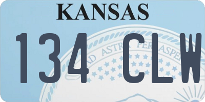 KS license plate 134CLW