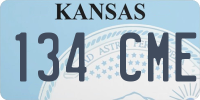 KS license plate 134CME