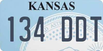 KS license plate 134DDT