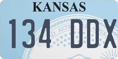 KS license plate 134DDX