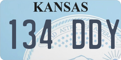 KS license plate 134DDY