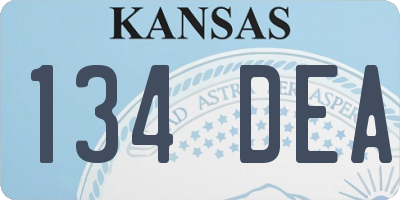 KS license plate 134DEA