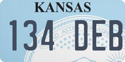 KS license plate 134DEB