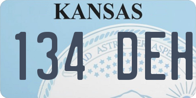 KS license plate 134DEH