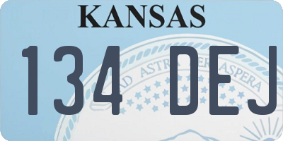KS license plate 134DEJ