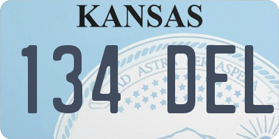 KS license plate 134DEL
