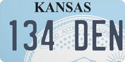 KS license plate 134DEN