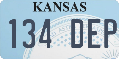 KS license plate 134DEP