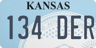 KS license plate 134DER
