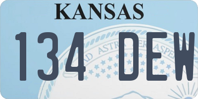 KS license plate 134DEW