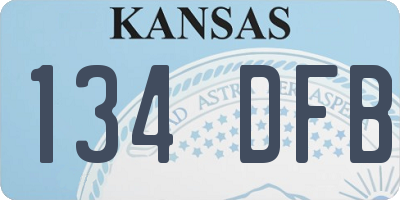KS license plate 134DFB