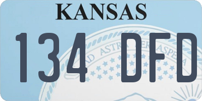 KS license plate 134DFD