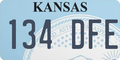 KS license plate 134DFE
