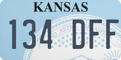 KS license plate 134DFF