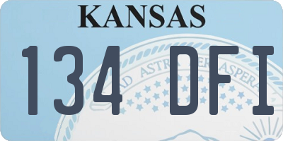 KS license plate 134DFI