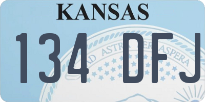 KS license plate 134DFJ